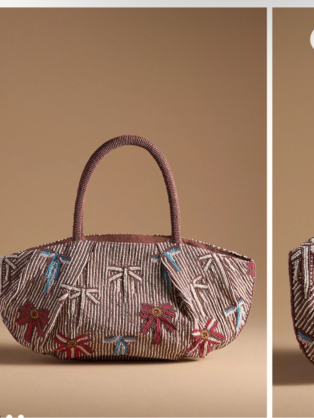 Anthropologie beaded bow bag